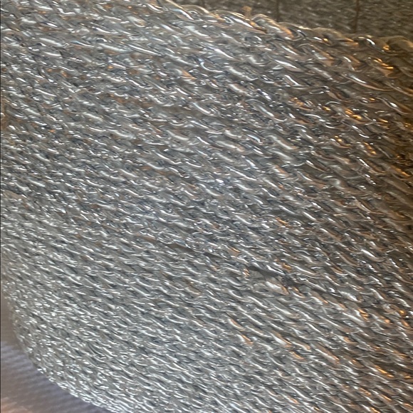 Pier 1 Silver Woven Metal Art Large Tote Bag NWOT - Picture 12 of 13